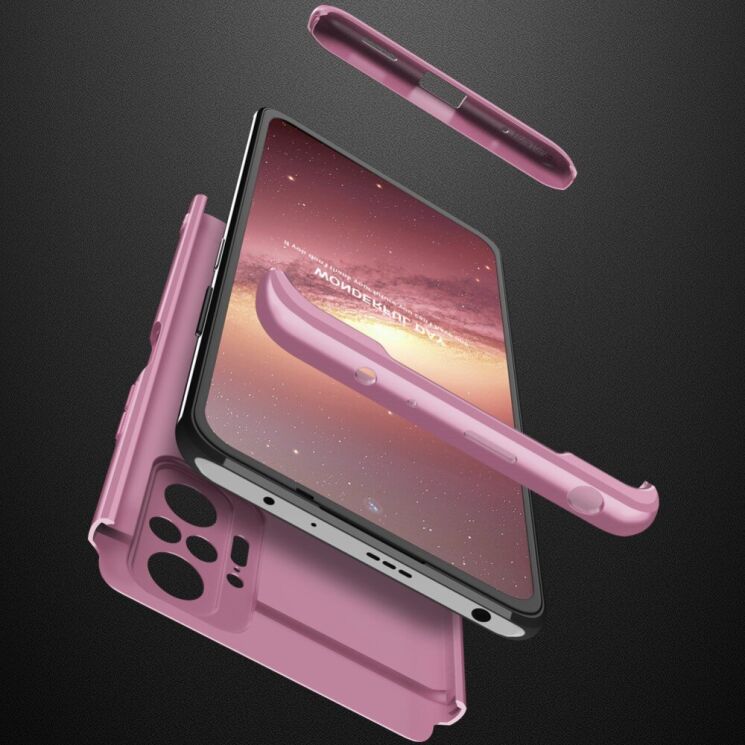 Защитный чехол GKK Double Dip Case для Xiaomi Redmi Note 10 Pro - Rose Gold: фото 2 из 14
