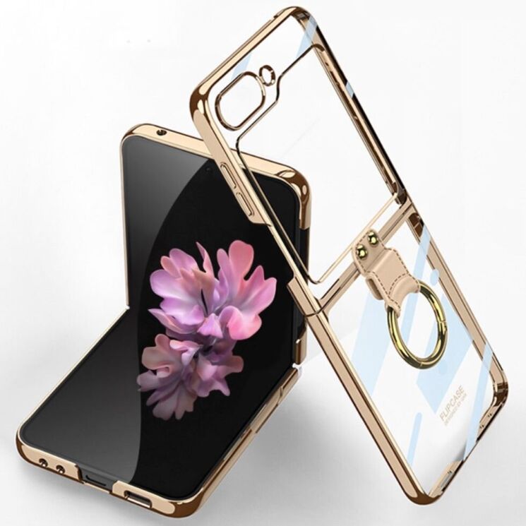 Защитный чехол GKK Elegant Case для Samsung Galaxy Flip 6 - Champagne Gold: фото 1 из 7
