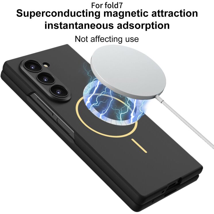 Защитный чехол GKK Magnetic Shell для Samsung Galaxy Fold 7 - Titanium Grey: фото 2 из 6