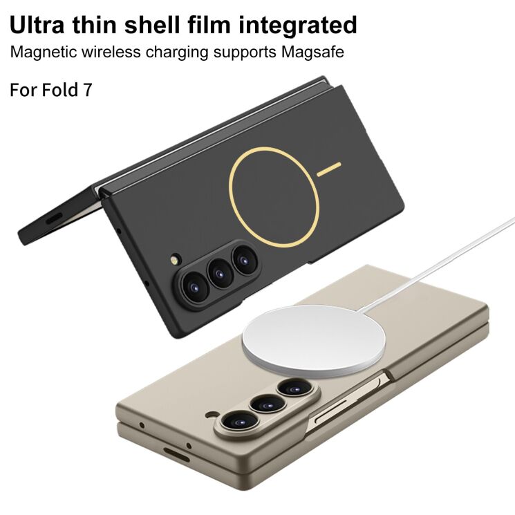 Защитный чехол GKK Magnetic Shell для Samsung Galaxy Fold 7 - Titanium Grey: фото 5 из 6