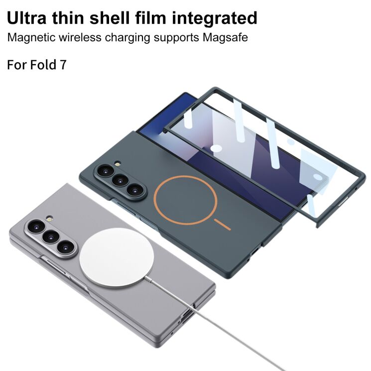 Защитный чехол GKK Magnetic Shell для Samsung Galaxy Fold 7 - Titanium Grey: фото 6 из 6