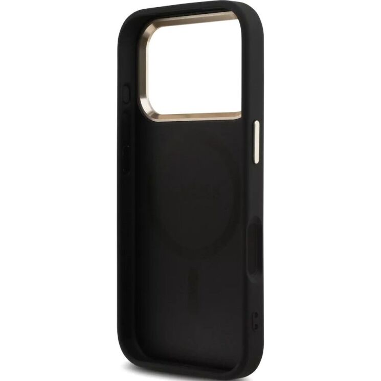 Захисний чохол Guess 4G Triangle Logo MagSafe для iPhone 18 Pro / 17 Pro (GUHMP18LP4GTDGMK) - Black / Gold: фото 6 з 7