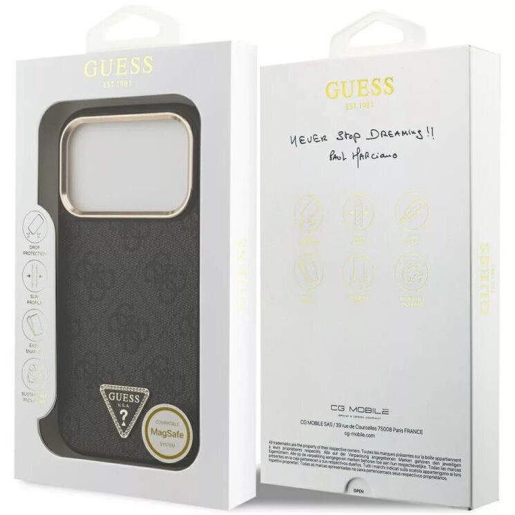 Захисний чохол Guess 4G Triangle Logo MagSafe для iPhone 18 Pro / 17 Pro (GUHMP18LP4GTDGMK) - Black / Gold: фото 7 з 7