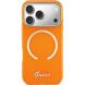 Защитный чехол Guess IML Script Metal MagSafe для iPhone 17 Pro Max (GUHMP17X5HTCSMSO) - Orange (402880O). Фото 2 из 9