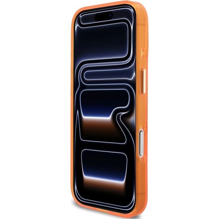 Защитный чехол Guess IML Script Metal MagSafe для iPhone 17 Pro Max (GUHMP17X5HTCSMSO) - Orange: фото 5 из 9