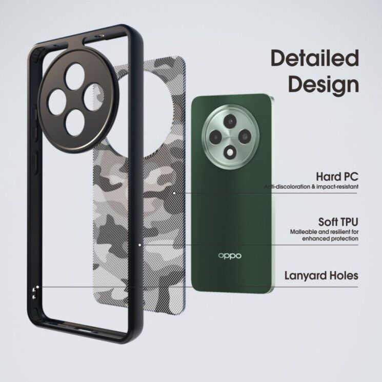 Защитный чехол IBMRS Military для OPPO Reno 12 F/FS - Artistic Camouflage: фото 2 из 7