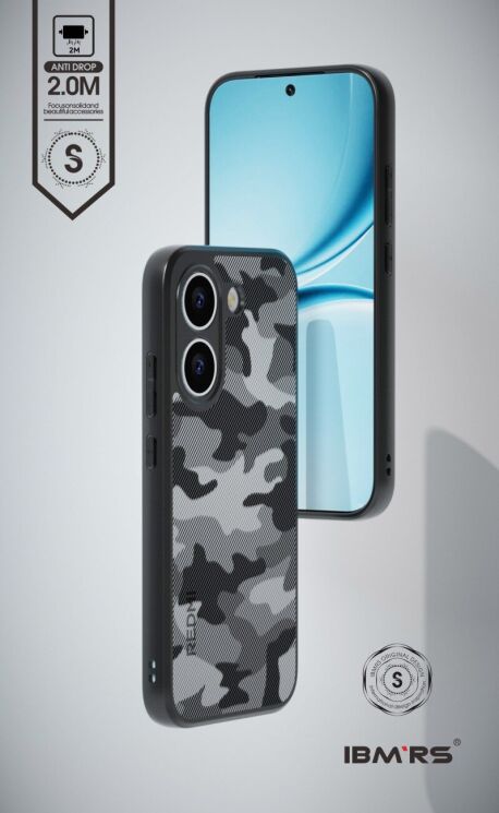 Защитный чехол IBMRS Military для Xiaomi Poco X8 Pro - Grid Camouflage (409061GC) Защитный чехол IBMRS Military для Xiaomi Poco X8 Pro - Grid Camouflage: фото 2 из 6
