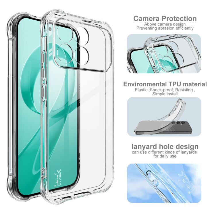 Захисний чохол IMAK Airbag MAX Case для Xiaomi Poco F8 Pro - Transparent: фото 4 з 7