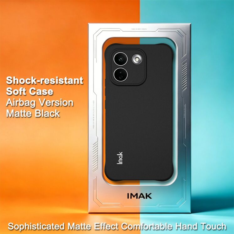 Защитный чехол IMAK Airbag Sand Case для Xiaomi Redmi Note 17 Pro Max - Matte Black: фото 3 из 8