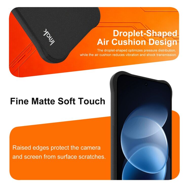 Защитный чехол IMAK Airbag Sand Case для Xiaomi Redmi Note 17 Pro Max - Matte Black: фото 7 из 8