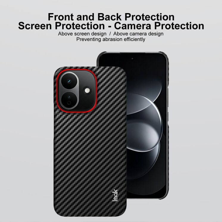 Захисний чохол IMAK Carbon Guard для Xiaomi Redmi Note 17 Pro - Carbon Fiber: фото 6 з 8