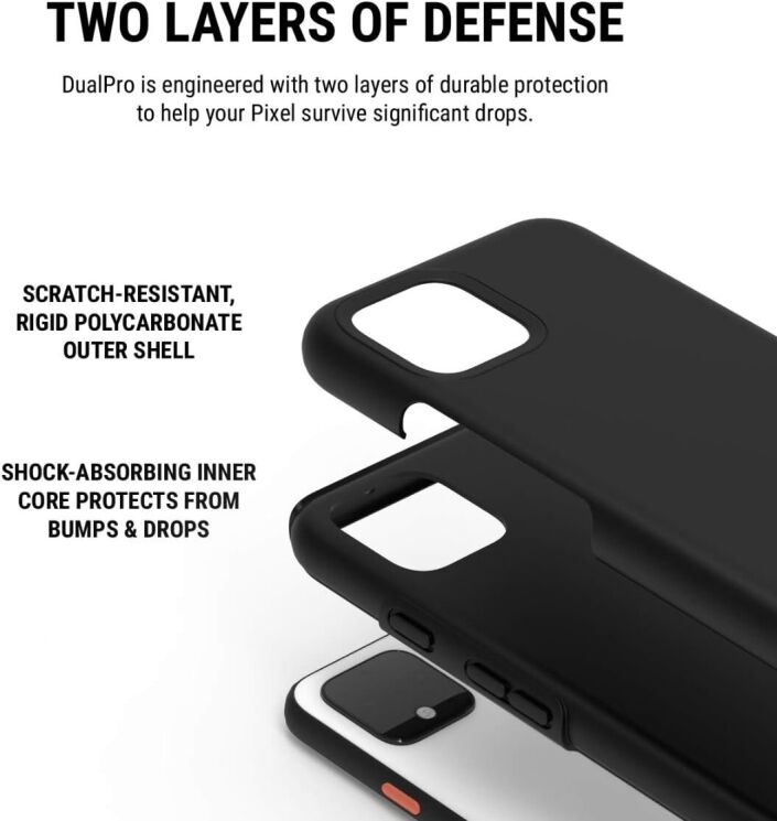 Захисний чохол Incipio Dualpro для Google Pixel 4 - Black: фото 10 з 10