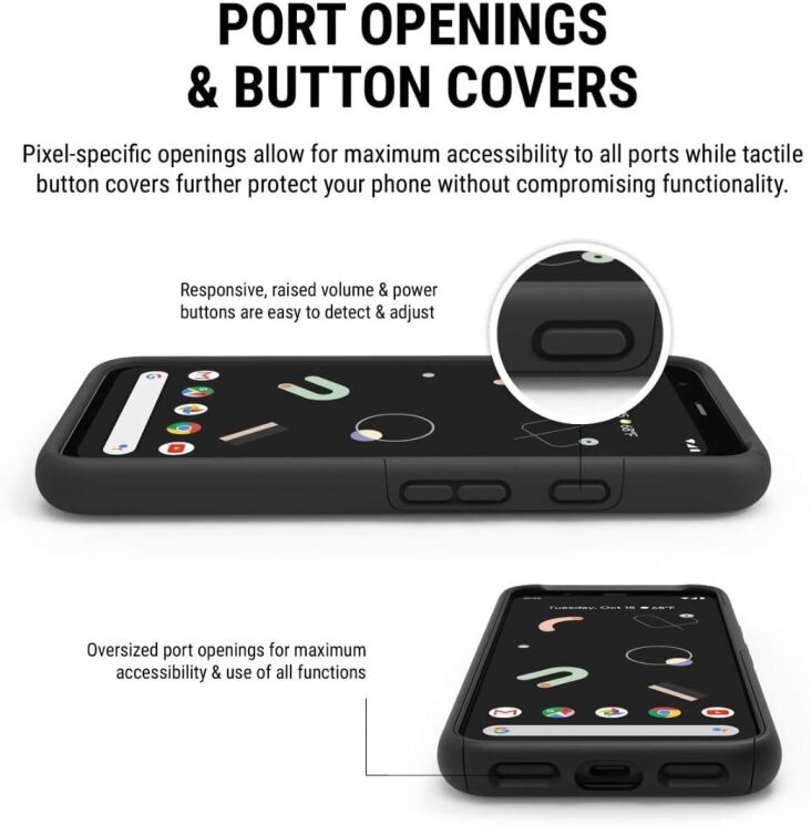 Захисний чохол Incipio Dualpro для Google Pixel 4 - Black: фото 7 з 10