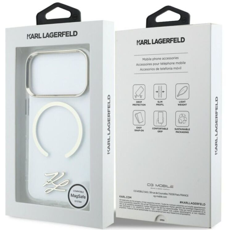 Захисний чохол Karl Lagerfeld IML KL Script Logo MagSafe для iPhone 17 Pro Max (KLHMP17X5HSKMEDH) - Clear (411148C) Захисний чохол Karl Lagerfeld IML KL Script Logo MagSafe для iPhone 17 Pro Max (KLHMP17X5HSKMEDH) - Clear: фото 8 з 8
