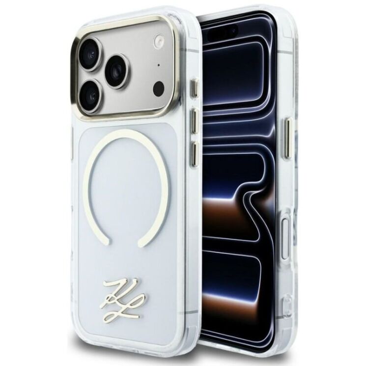 Захисний чохол Karl Lagerfeld IML KL Script Logo MagSafe для iPhone 17 Pro Max (KLHMP17X5HSKMEDH) - Clear (411148C) Захисний чохол Karl Lagerfeld IML KL Script Logo MagSafe для iPhone 17 Pro Max (KLHMP17X5HSKMEDH) - Clear: фото 1 з 8