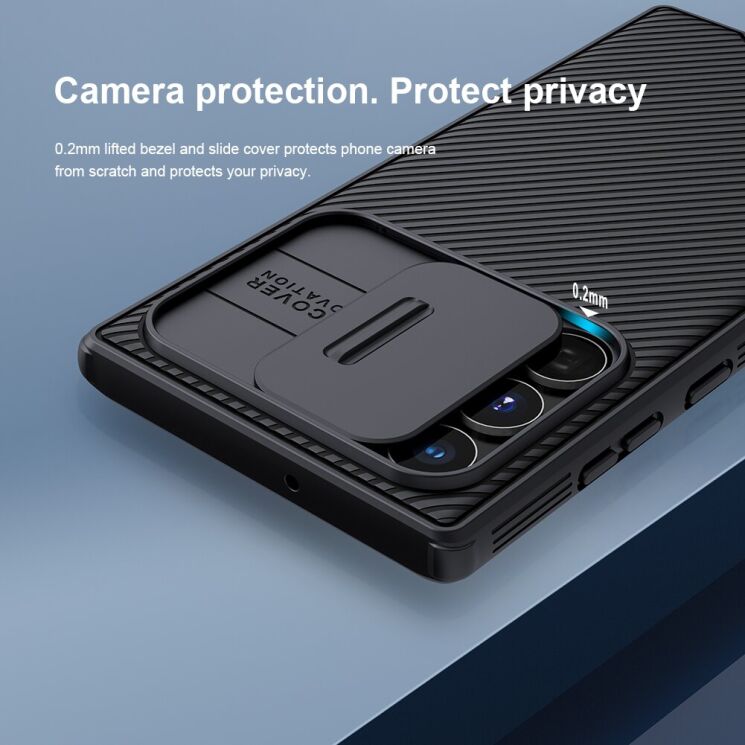 Защитный чехол NILLKIN CamShield Pro для Samsung Galaxy S22 Ultra - Black: фото 7 из 19
