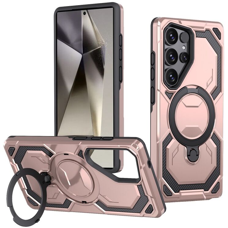 Защитный чехол Reframe Hybrid Magnetic для Samsung Galaxy S24 Ultra (S928) - Rose Gold: фото 1 из 7