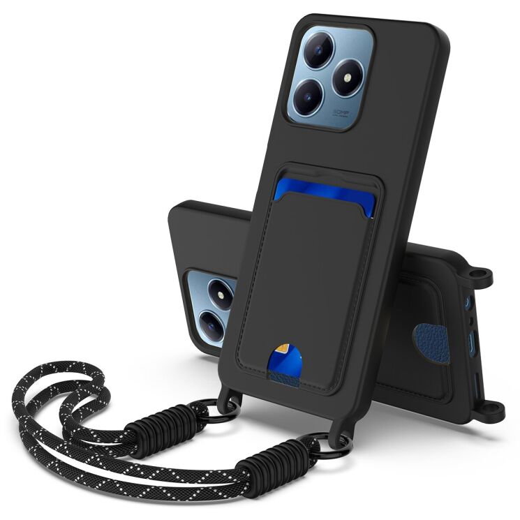 Захисний чохол Reframe Silicone Holder для Realme C63 / C61 / Note 60x / Note 60 - Black: фото 1 з 7