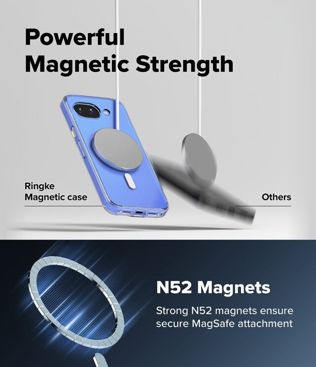 Защитный чехол Ringke Fusion Magnetic для Google Pixel 10a (8800328818293) - Clear: фото 8 из 19