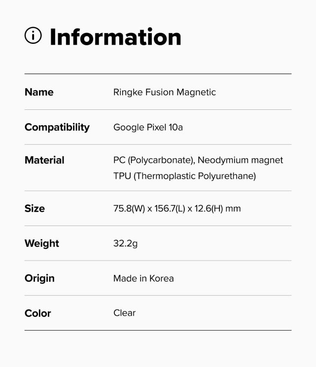 Защитный чехол Ringke Fusion Magnetic для Google Pixel 10a (8800328818293) - Clear: фото 17 из 19
