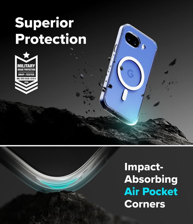 Защитный чехол Ringke Fusion Magnetic для Google Pixel 10a (8800328818293) - Clear: фото 11 из 19