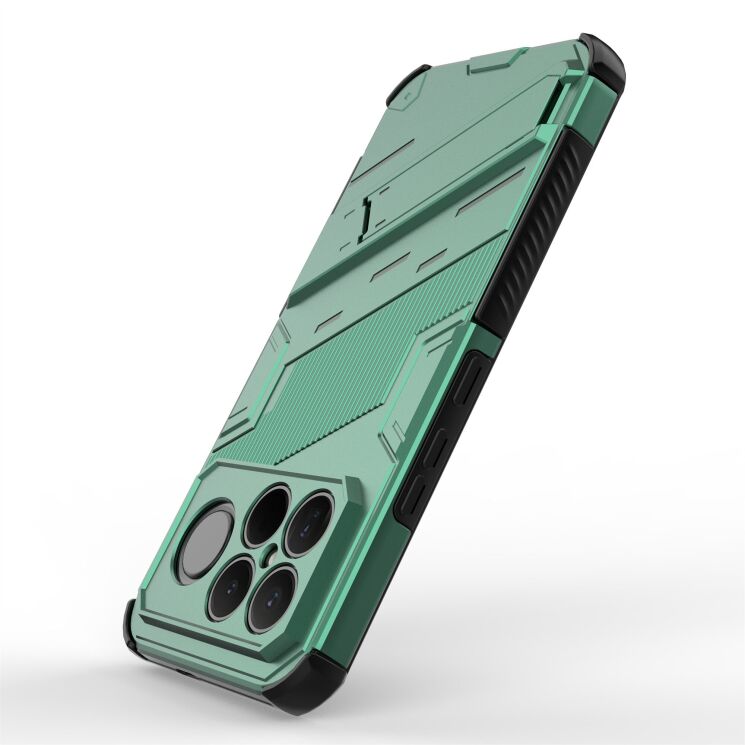 Захисний чохол з підставкою Deexe Bibercas для Xiaomi Poco F8 Ultra - Green: фото 3 з 6