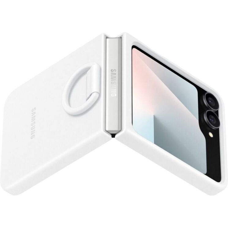 Захисний чохол Silicone Case (FF) для Samsung Galaxy Flip 6 / Flip 7 FE (EF-PF741TWEGUA) - White: фото 3 з 4