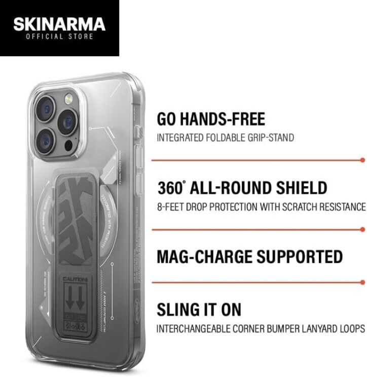 Защитный чехол SKINARMA HELIO Mag-Charge для Apple iPhone 16 Pro Max - Black: фото 6 из 11