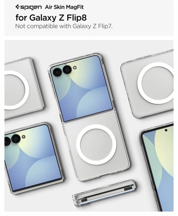Защитный чехол Spigen AirSkin (MagFit) для Samsung Galaxy Flip 8 (ACS11521) - Clear (423559C) Защитный чехол Spigen AirSkin (MagFit) для Samsung Galaxy Flip 8 (ACS11521) - Clear: фото 10 из 15