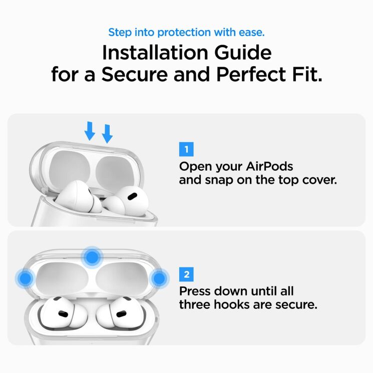 Защитный чехол Spigen Liquid Crystal (FW) для AirPods Pro 3 (ACS10019) - Clear: фото 15 из 15