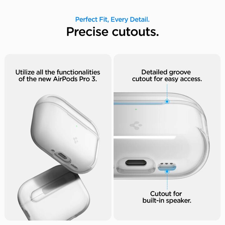 Защитный чехол Spigen Liquid Crystal (FW) для AirPods Pro 3 (ACS10019) - Clear: фото 14 из 15