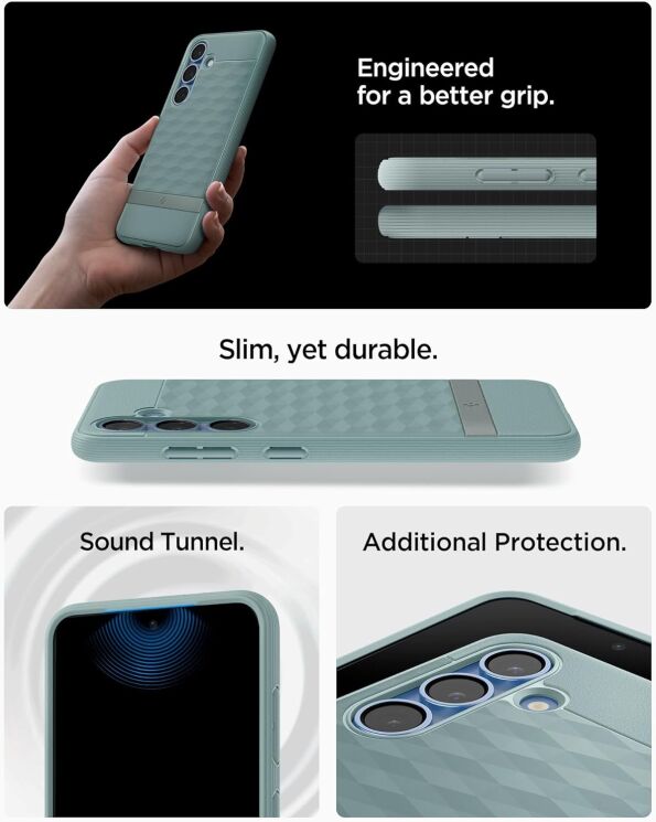 Защитный чехол Spigen (SGP) Caseology Parallax (MagFit) by Spigen для Samsung Galaxy S25 Plus (S936) ACS09061 - Navy Violet: фото 18 из 18