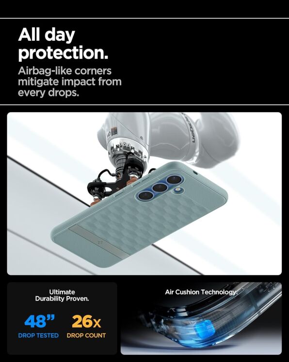 Защитный чехол Spigen (SGP) Caseology Parallax (MagFit) by Spigen для Samsung Galaxy S25 Plus (S936) ACS09061 - Navy Violet: фото 15 из 18