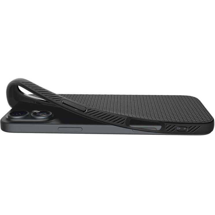 Защитный чехол Spigen (SGP) Liquid Air для Apple iPhone 16 - Matte Black: фото 8 из 16