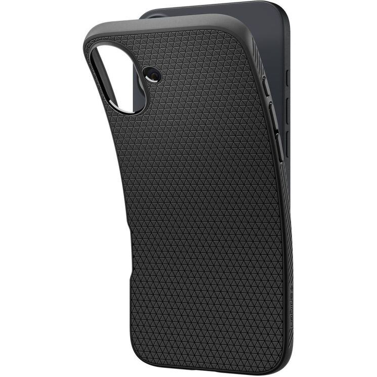 Защитный чехол Spigen (SGP) Liquid Air для Apple iPhone 16 - Matte Black: фото 7 из 16