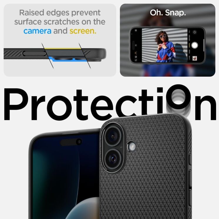 Защитный чехол Spigen (SGP) Liquid Air для Apple iPhone 16 - Abyss Green: фото 13 из 16