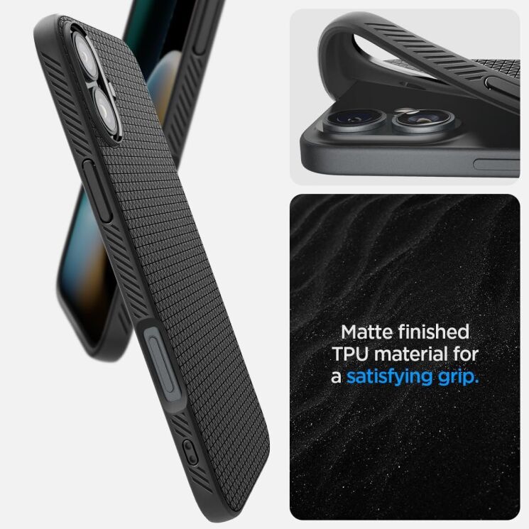 Защитный чехол Spigen (SGP) Liquid Air для Apple iPhone 16 - Abyss Green: фото 14 из 16