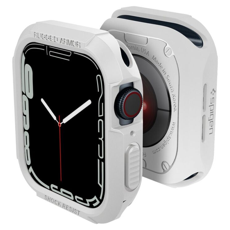 Захисний чохол Spigen (SGP) Rugged Armor (FW) для Apple Watch 44 / SE 44 mm - White: фото 4 з 16