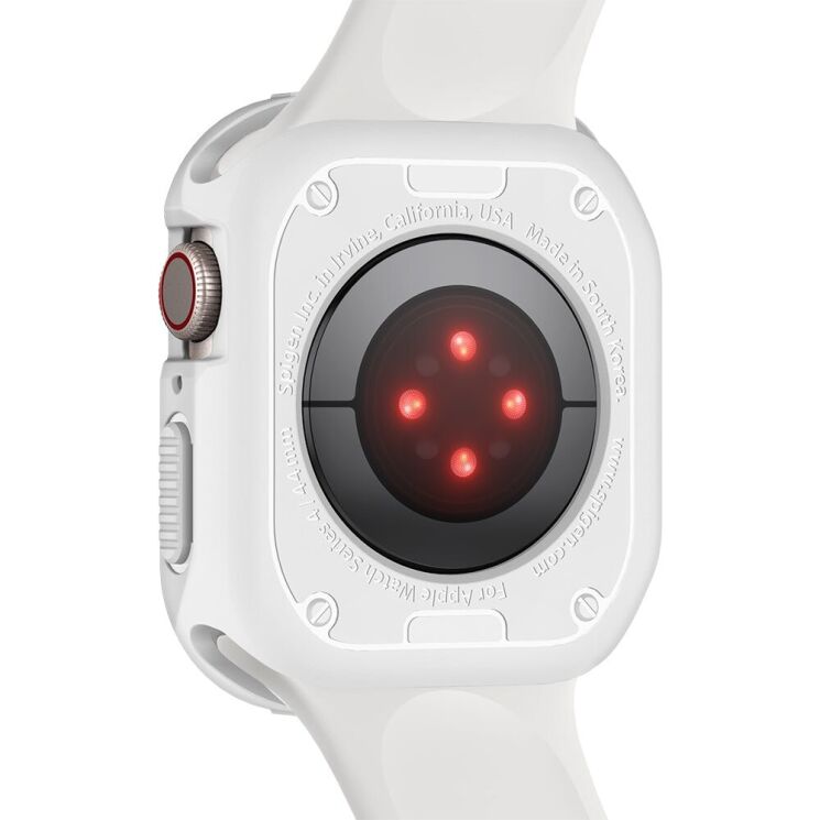Захисний чохол Spigen (SGP) Rugged Armor (FW) для Apple Watch 44 / SE 44 mm - White: фото 7 з 16