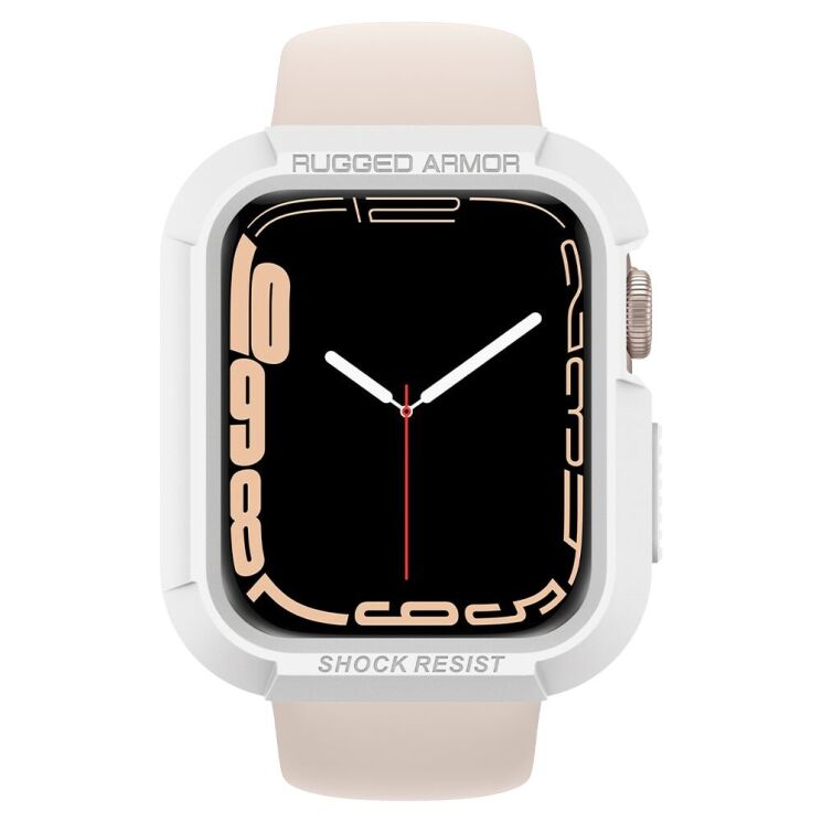 Захисний чохол Spigen (SGP) Rugged Armor (FW) для Apple Watch 44 / SE 44 mm - White: фото 8 з 16