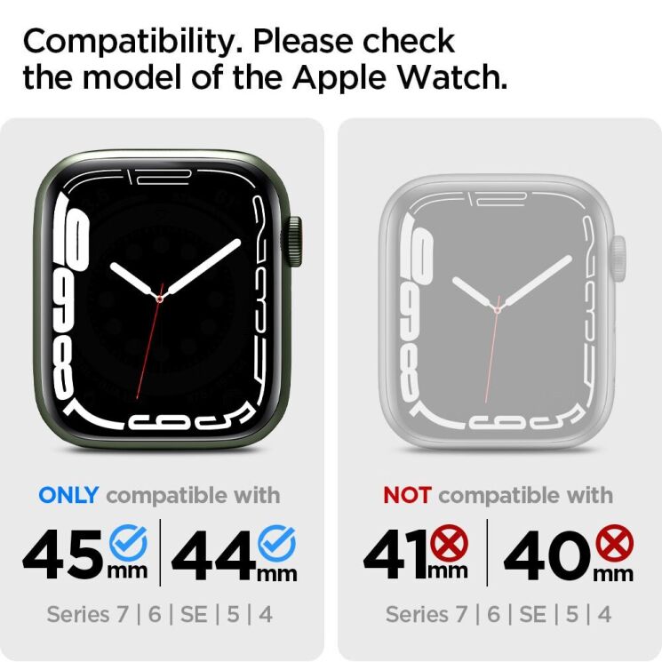Захисний чохол Spigen (SGP) Rugged Armor (FW) для Apple Watch 44 / SE 44 mm - White: фото 11 з 16