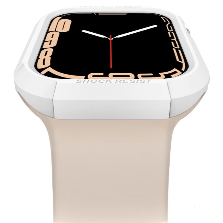 Захисний чохол Spigen (SGP) Rugged Armor (FW) для Apple Watch 44 / SE 44 mm - White: фото 6 з 16
