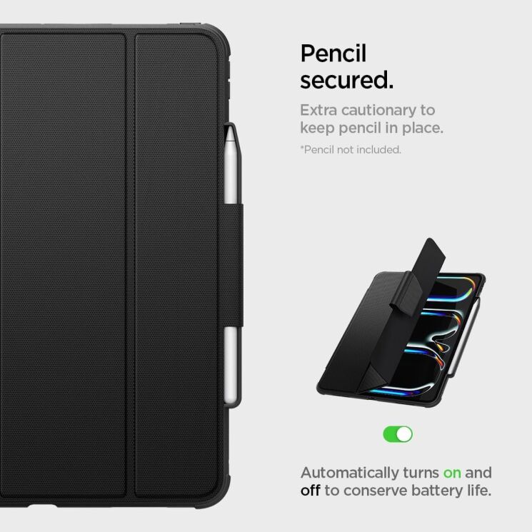 Защитный чехол Spigen (SGP) Rugged Armor Pro для Apple iPad Pro 13 (2024) - Black: фото 14 из 18