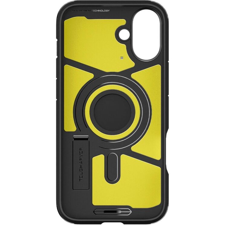 Защитный чехол Spigen (SGP) Tough Armor (MagFit) для Apple iPhone 16 - Black: фото 5 из 17