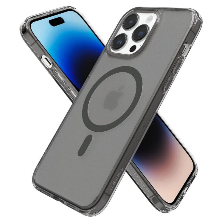 Защитный чехол Spigen (SGP) Ultra Hybrid (MagFit) для Apple iPhone 14 Pro - Frost Black: фото 2 из 14