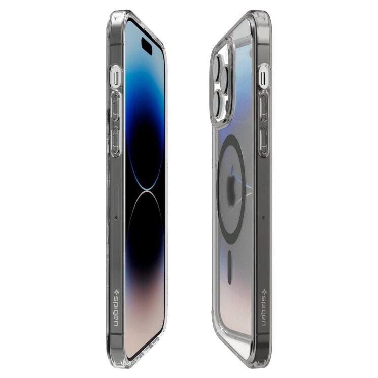 Защитный чехол Spigen (SGP) Ultra Hybrid (MagFit) для Apple iPhone 14 Pro - Frost Black: фото 5 из 14