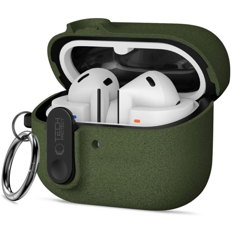 Захисний чохол Tech-Protect Slim Hook Case для Samsung Galaxy Buds 3 / Buds 3 Pro / Buds 3 FE - Olive Green (360938G) Захисний чохол Tech-Protect Slim Hook Case для Samsung Galaxy Buds 3 / Buds 3 Pro / Buds 3 FE - Olive Green: фото 1 з 7