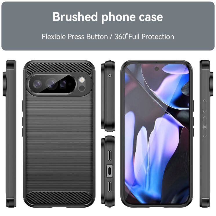 Захисний чохол UniCase Carbon для Google Pixel 10 Pro XL - Blue: фото 3 з 8
