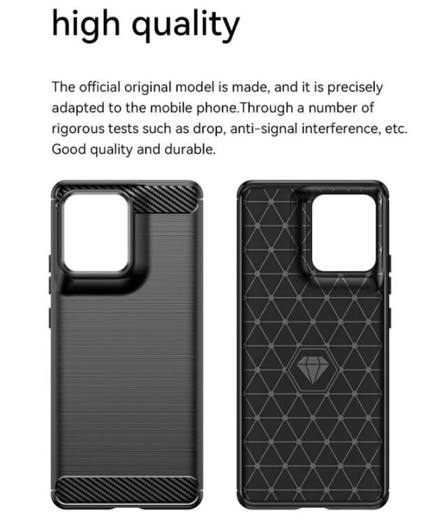 Защитный чехол UniCase Carbon для Motorola Edge 50 - Black: фото 9 из 10
