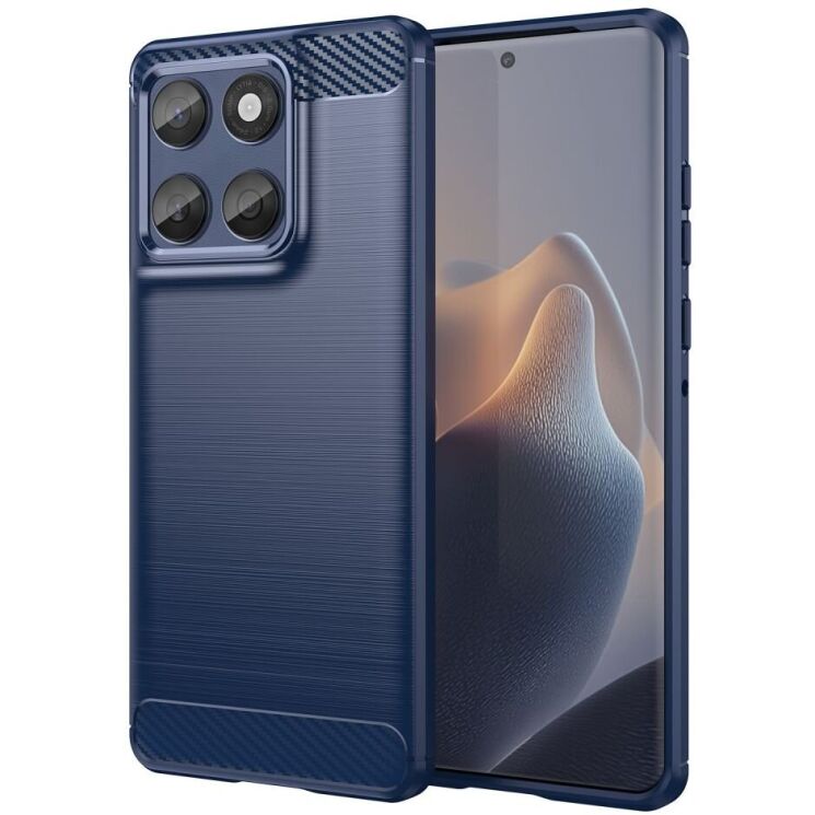 Защитный чехол UniCase Carbon для Motorola Edge 60 / Edge 60 Fusion - Blue: фото 1 из 12